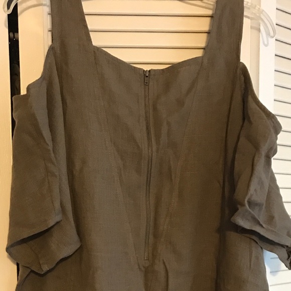 Tan Cold Shoulder Dress - Picture 4 of 6